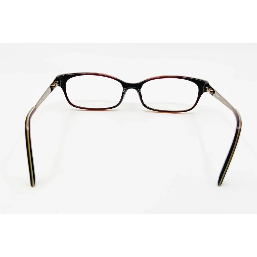 Bebe Eyeglasses Womens Brown Pink Studded Designer Frames 51-16-135